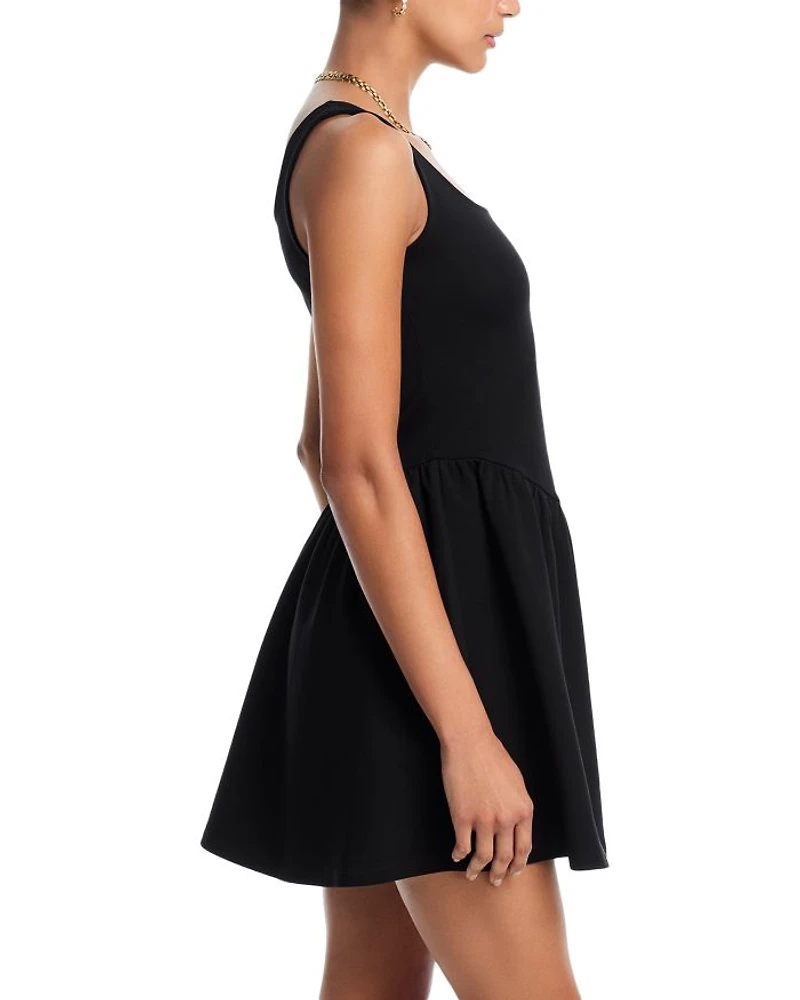 Ponte Square Neck Mini Dress