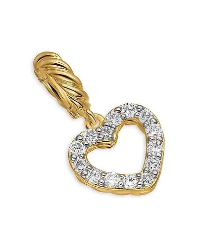 David Yurman Micro Pave Open Heart Amulet