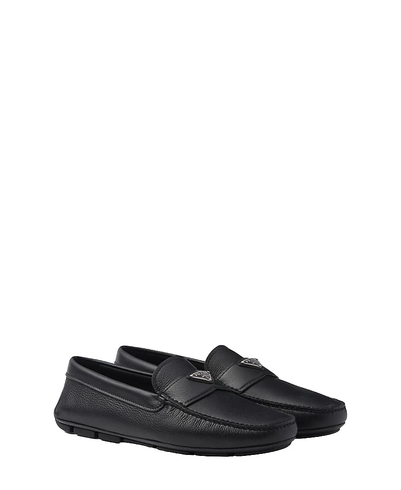 Prada Men's Leather Driving Loafer Shoes