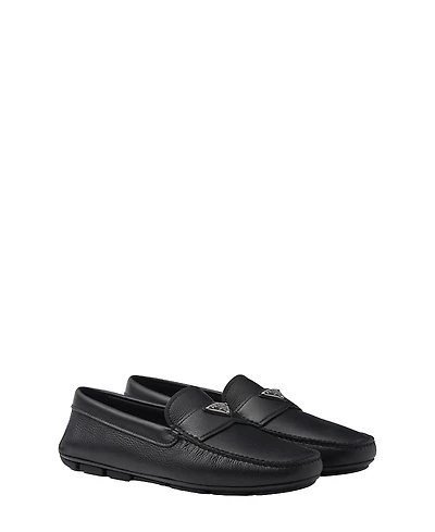 Prada Men's Leather Driving Loafer Shoes