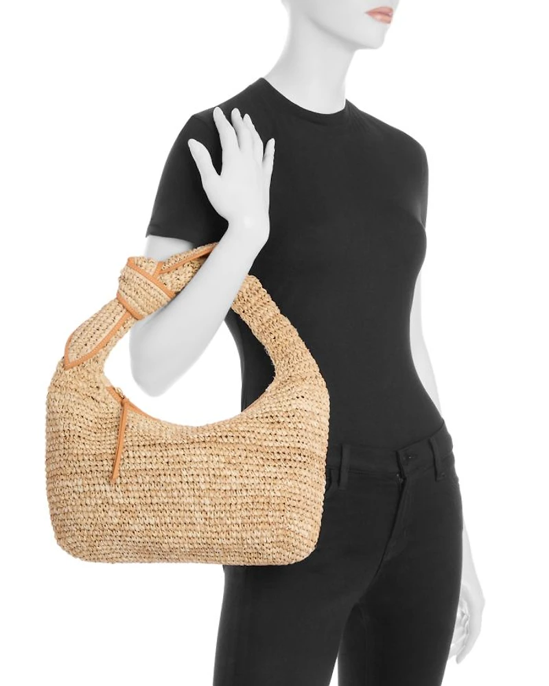 Josie Raffia Knot Shoulder Bag