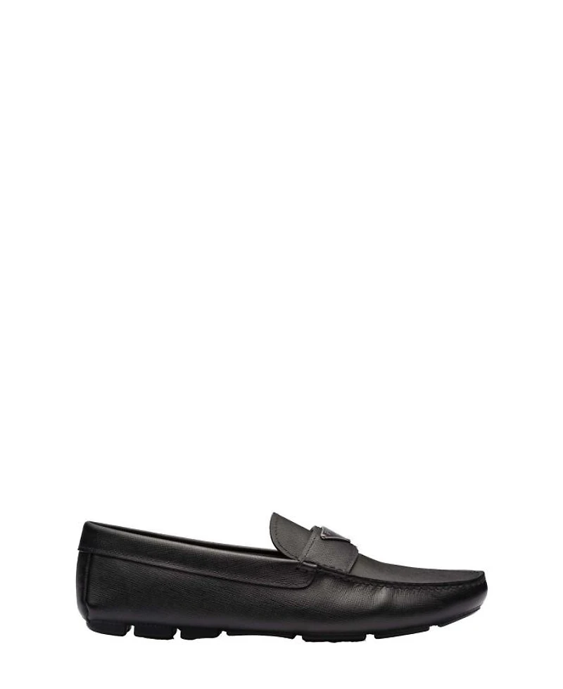 Men's Saffiano Leather Driver Loafers