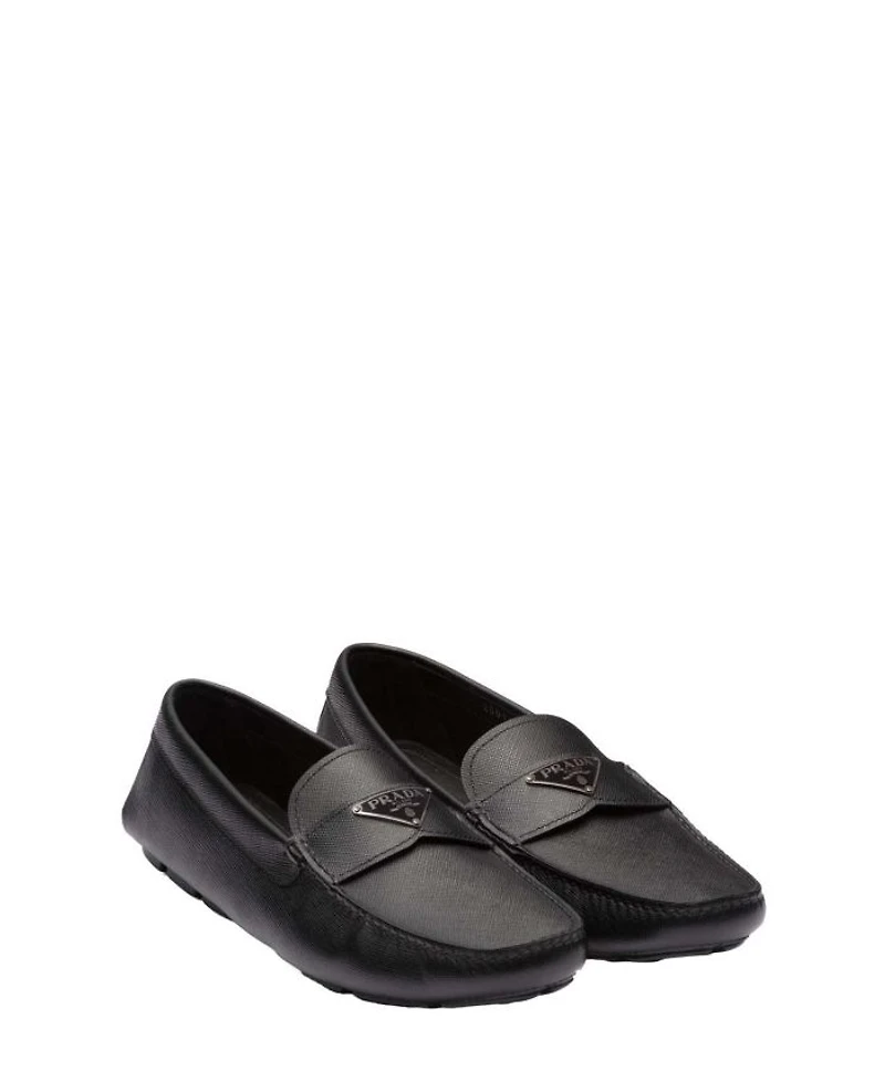 Men's Saffiano Leather Driver Loafers
