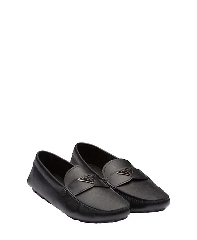 Men's Saffiano Leather Driver Loafers