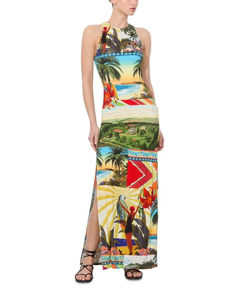 Pania Racer Neck Maxi Dress