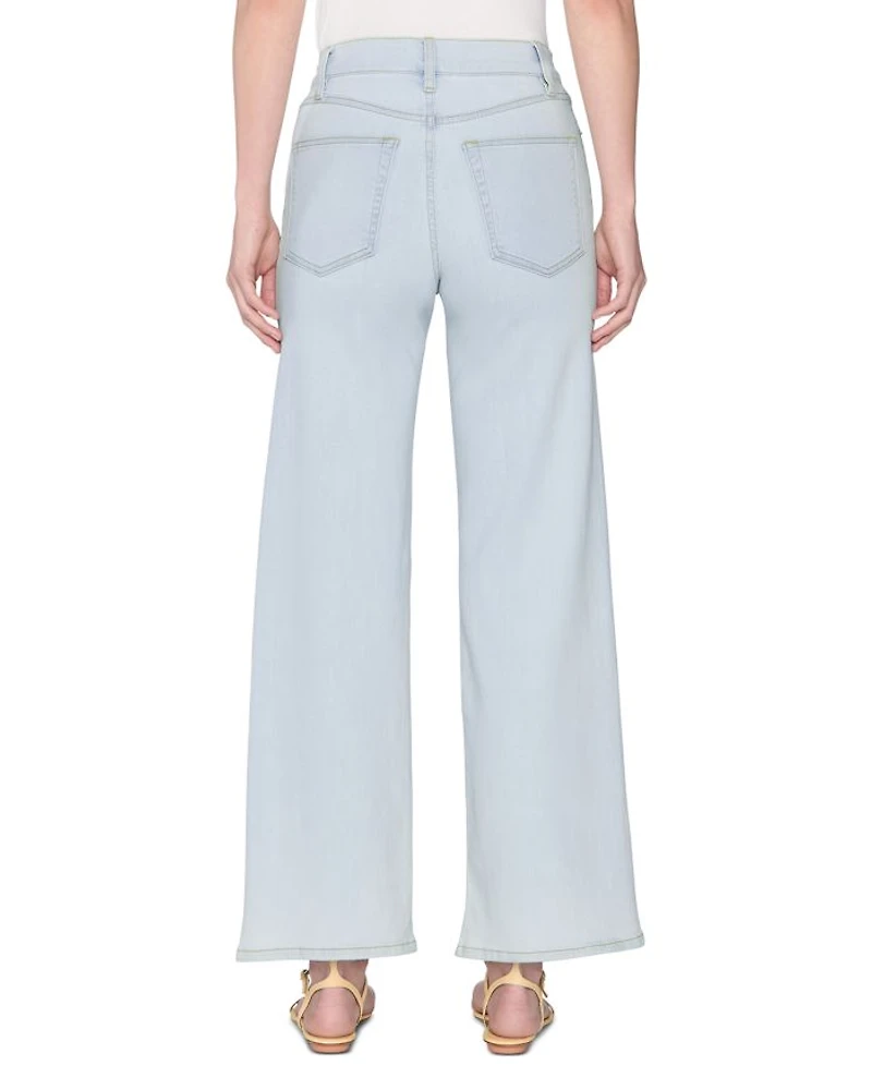 Le Slim Palazzo High Rise Wide Leg Jeans Feather