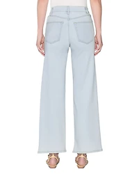 Le Slim Palazzo High Rise Wide Leg Jeans Feather