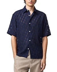 NN07 Freddy Relaxed Fit Jacquard Short Sleeve Shirt