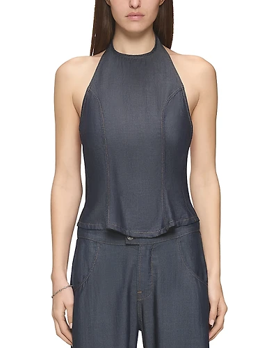 Eb Denim Iris Halter Top