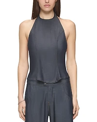 Eb Denim Iris Halter Top