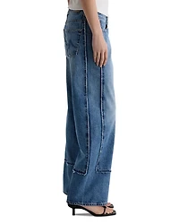 Adria Colorblock Low Rise Wide Leg Jeans Socialite
