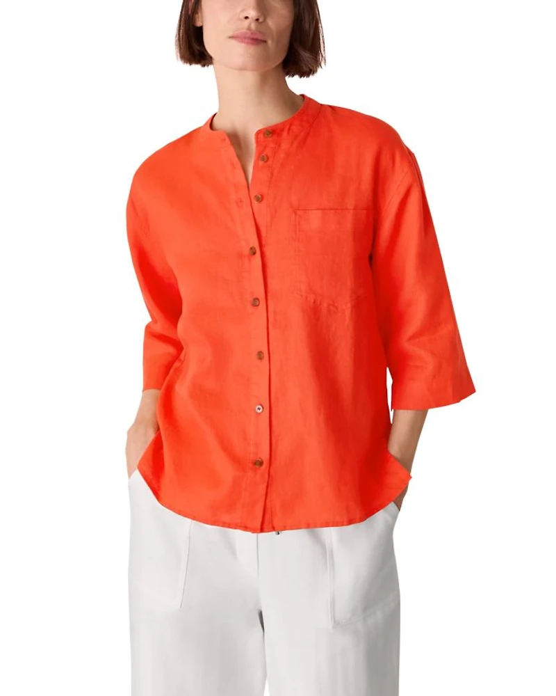 Grandad Linen Shirt