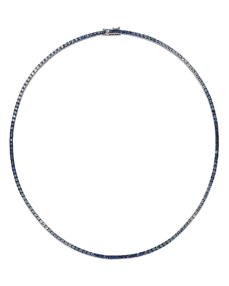 Bloomingdale's Fine Collection Sapphire Ombre Tennis Necklace