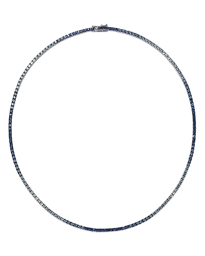 Bloomingdale's Fine Collection Sapphire Ombre Tennis Necklace