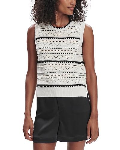 Varley Athena Pointelle Sleeveless Sweater