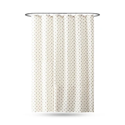 Peri Home Block Print Gauze Shower Curtain
