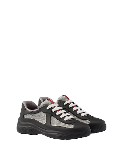 Prada Women's America's Cup Soft Rubber and Bike Fabric Sneakers
