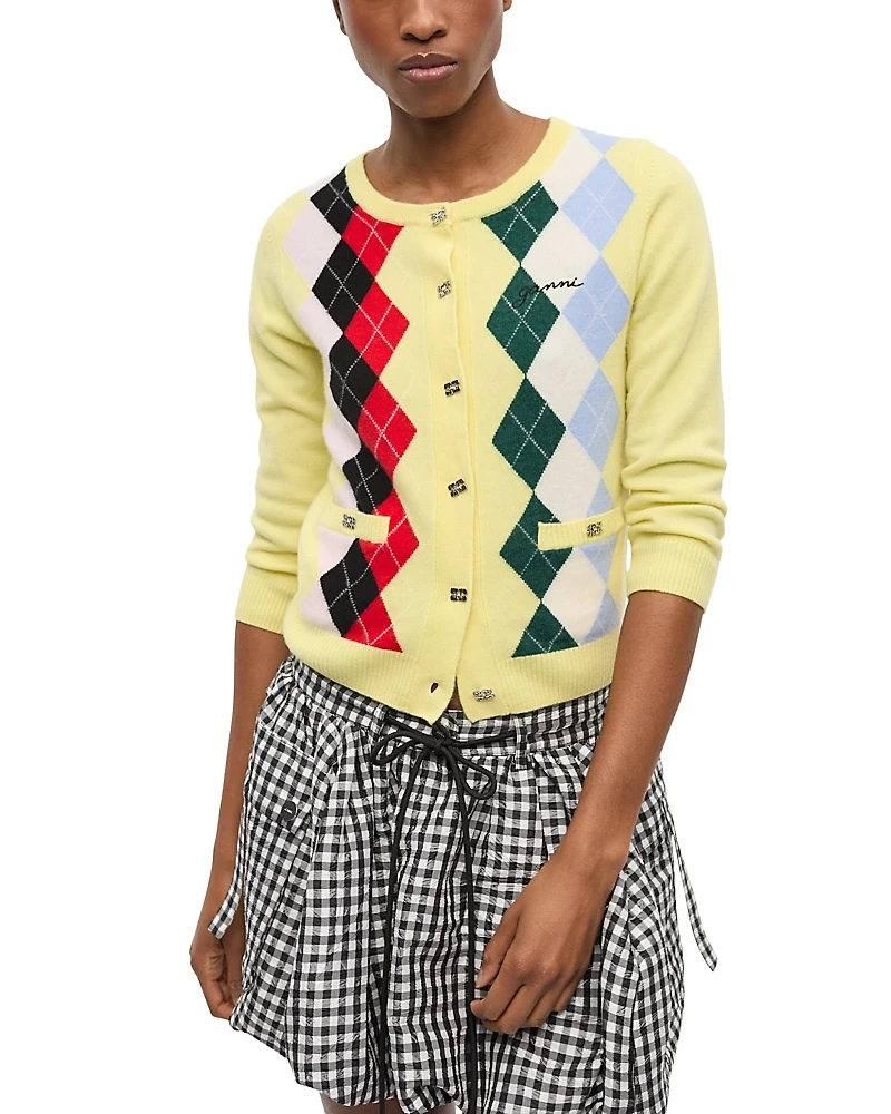 Ganni Wool & Cashmere Cardigan Sweater