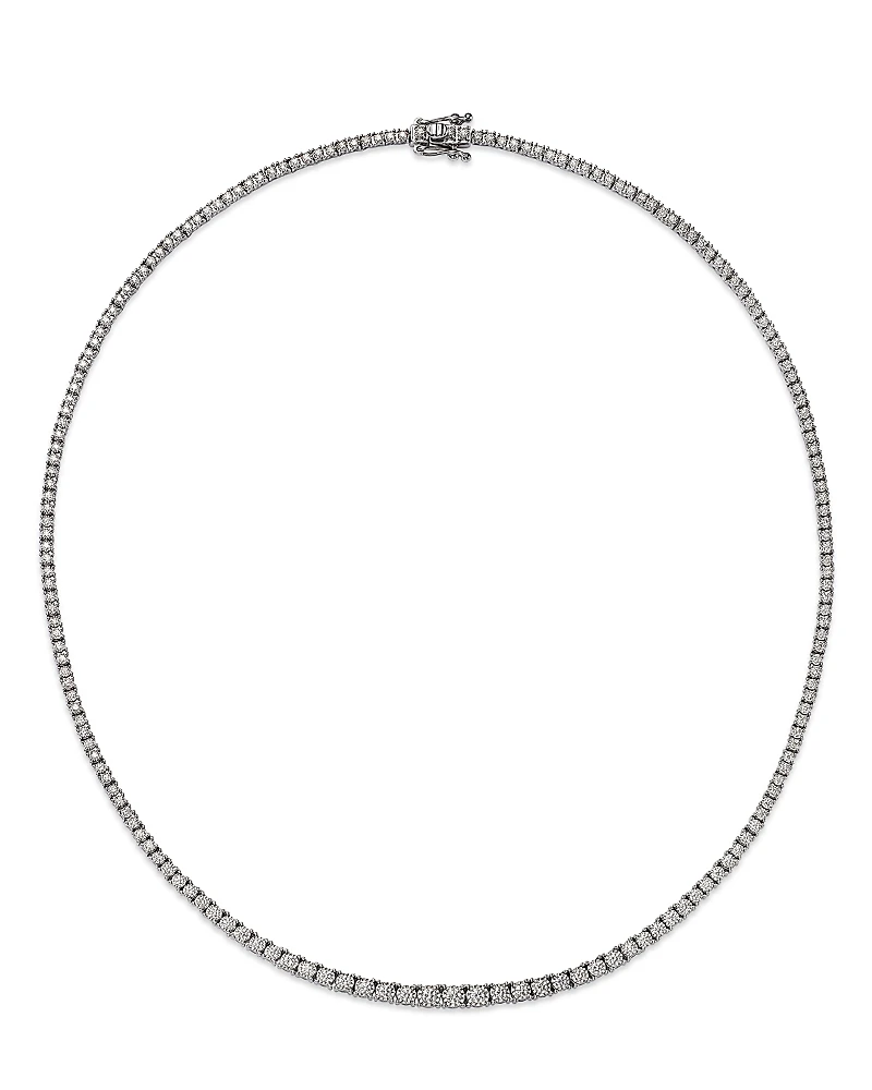 Bloomingdale's Fine Collection Diamond Graduated Illusion Set Collar Necklace