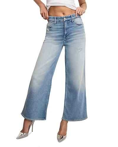 Good American Skate Wide Cropped Jeans