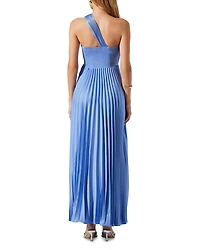Rasya One Shoulder Pleated Maxi Dress