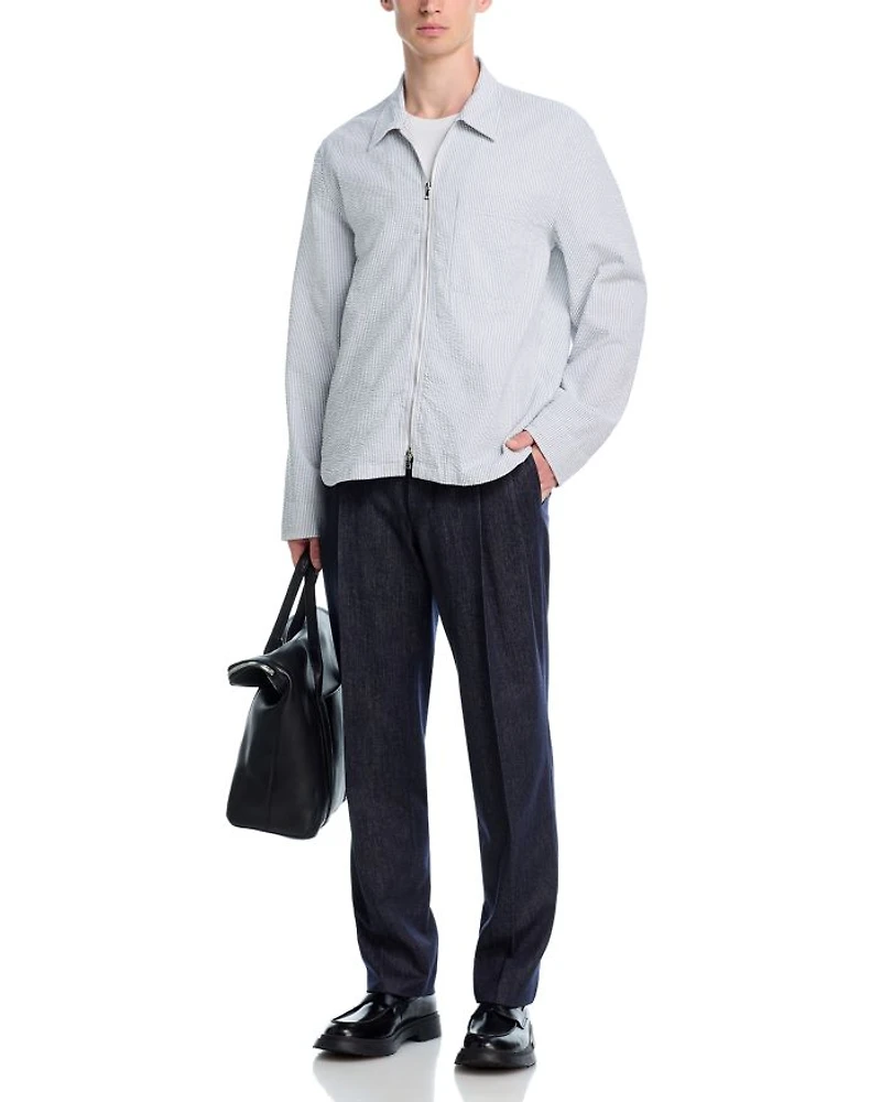 Regular fit Seersucker Shirt Jacket