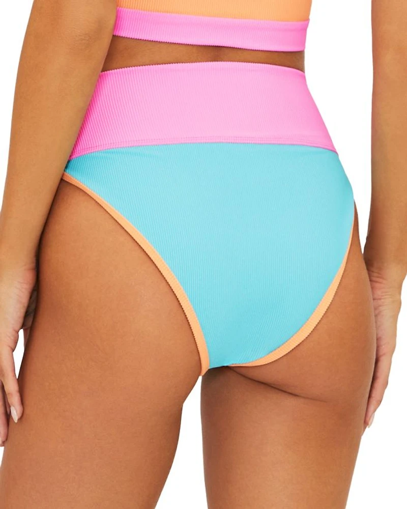 Emmy Color Blocked High Waisted Bottom