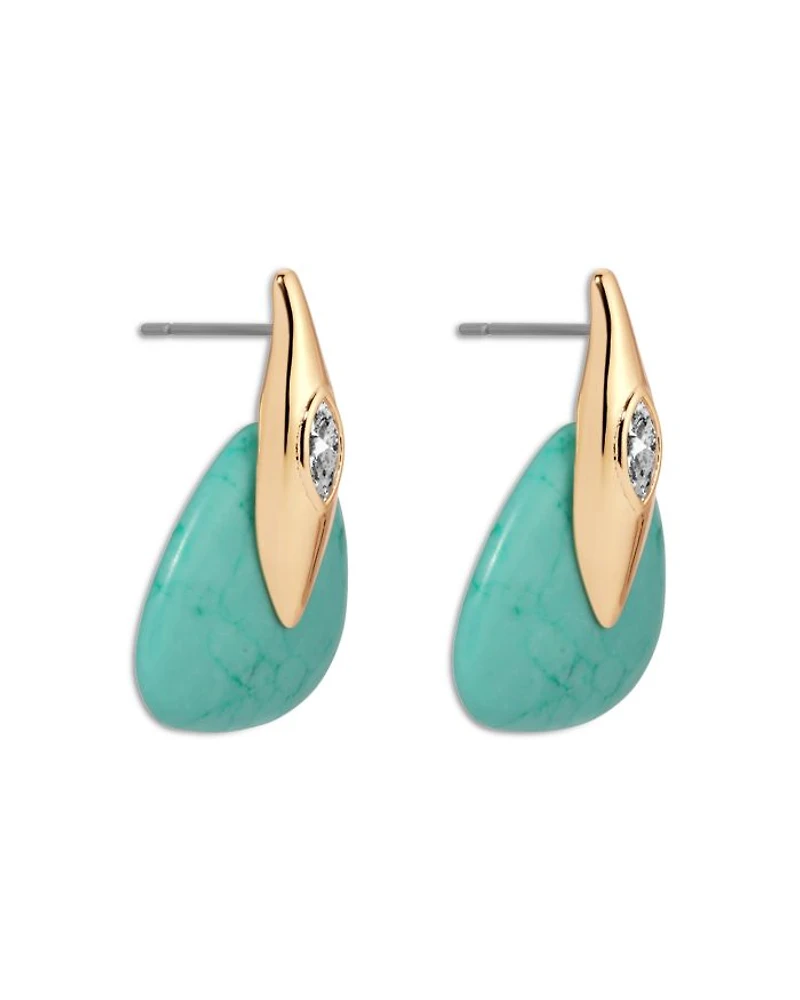 Turquoise Solstice Turquoise & Cubic Zirconia Drop Earrings