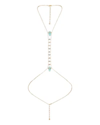 Ettika Turquoise Solstice Turquoise & Cubic Zirconia Body Chain