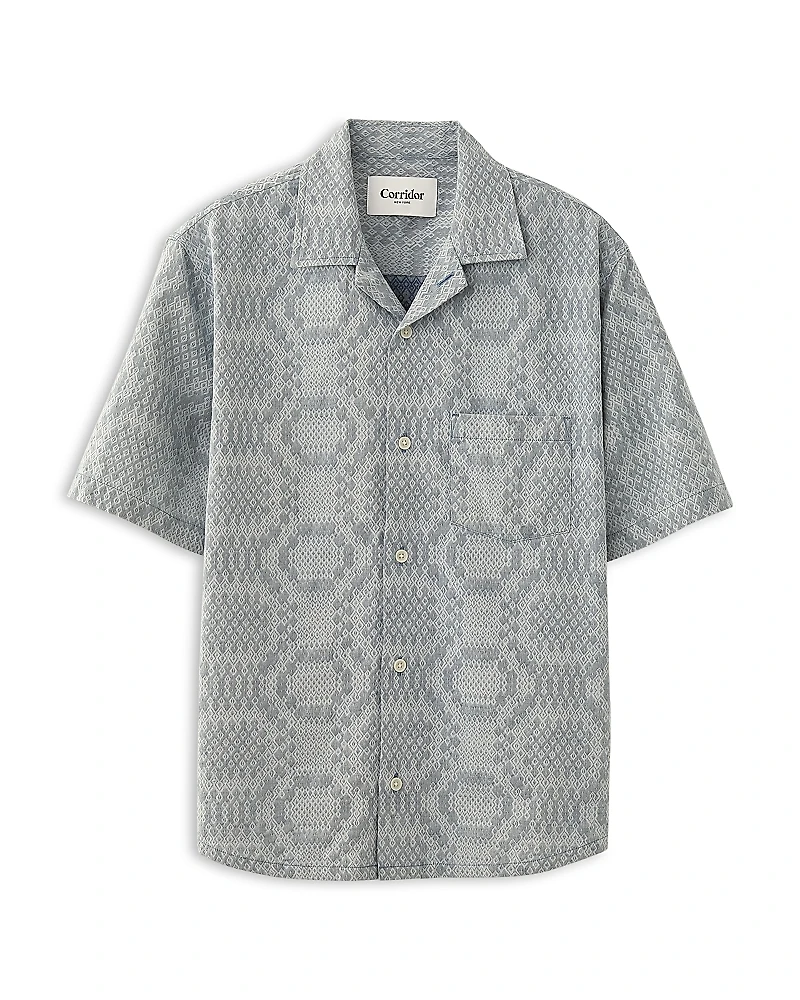 Corridor Jacquard Printed Camp Shirt