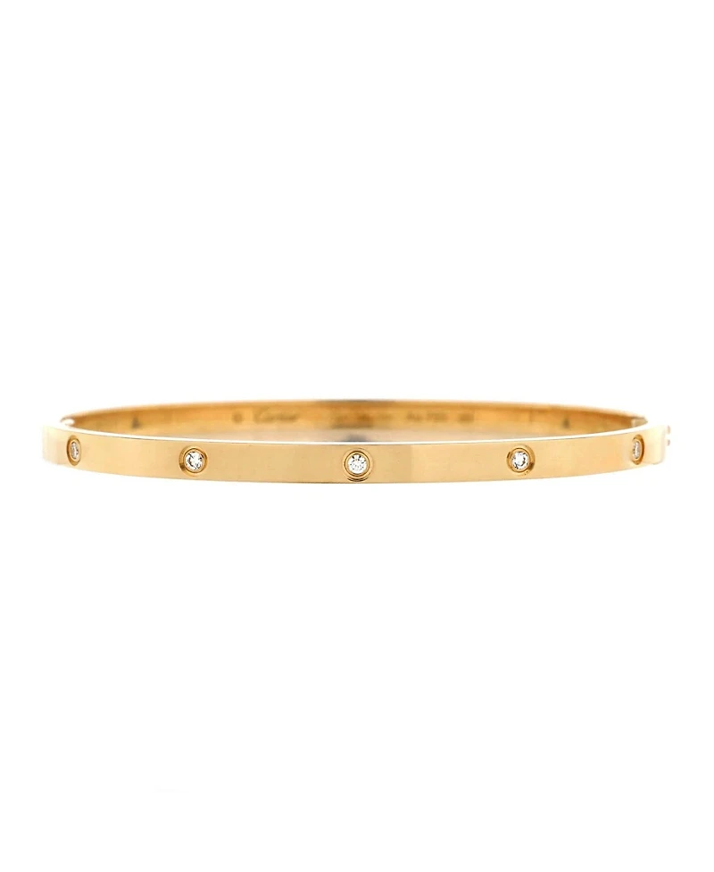 Pre-Owned Cartier Love 10 Diamond Bracelet 18K Gold with Diamonds
