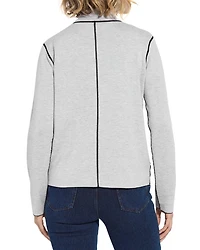Reversible Cashmere Zip Up Cardigan