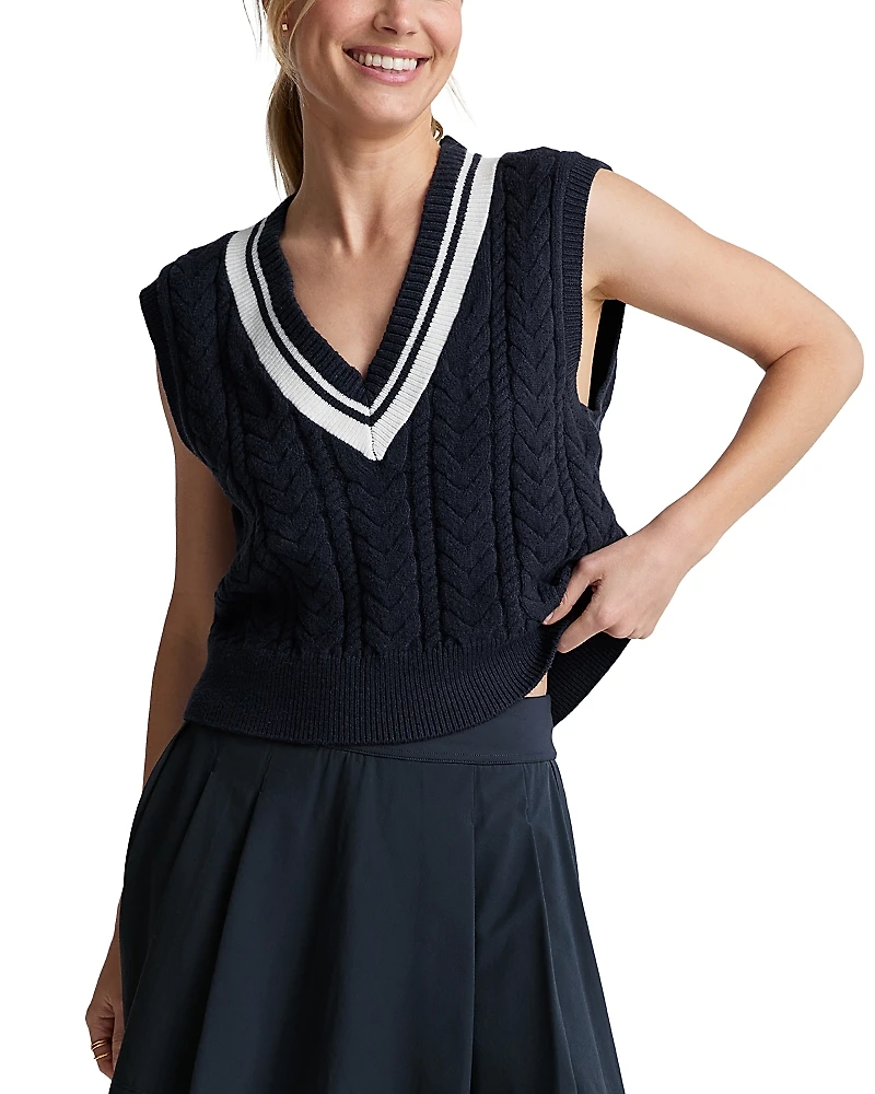 Beyond Yoga The Cable Knit Sweater Vest