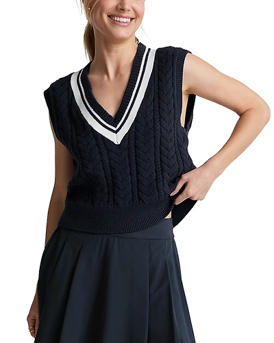 Beyond Yoga The Cable Knit Sweater Vest