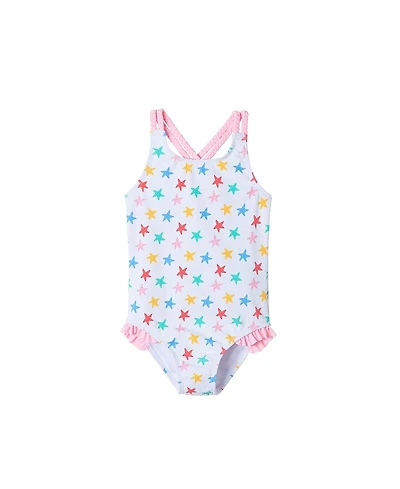 Andy & Evan Girls' Starfish One Piece Swim Suit - Little Kid, Big Kid