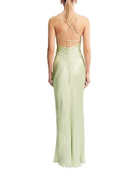 La Lune Lace Up Back Maxi Dress
