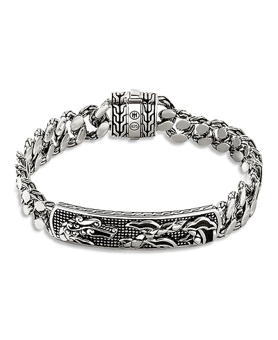 John Hardy Sterling Silver Legends Naga Dragon Plate Curb Link Bracelet