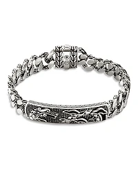 John Hardy Sterling Silver Legends Naga Dragon Plate Curb Link Bracelet