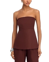 Barbara Smocked Strapless Top