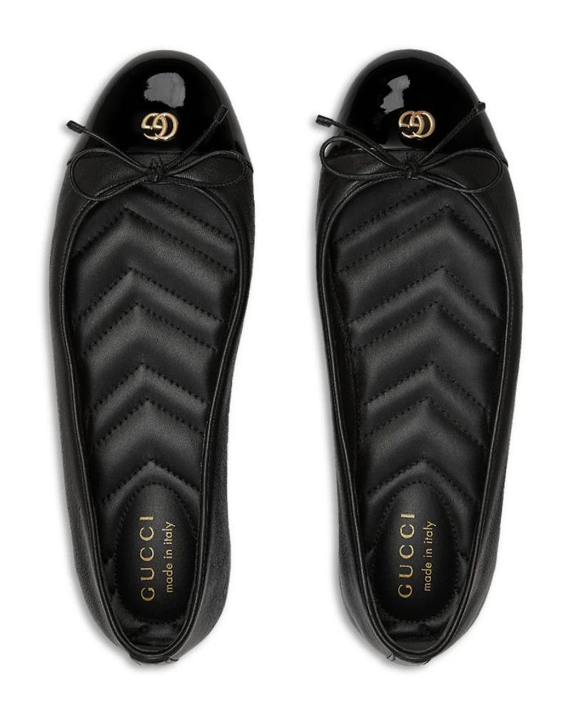 Women's New Marmont GG Leather Ballet Flats