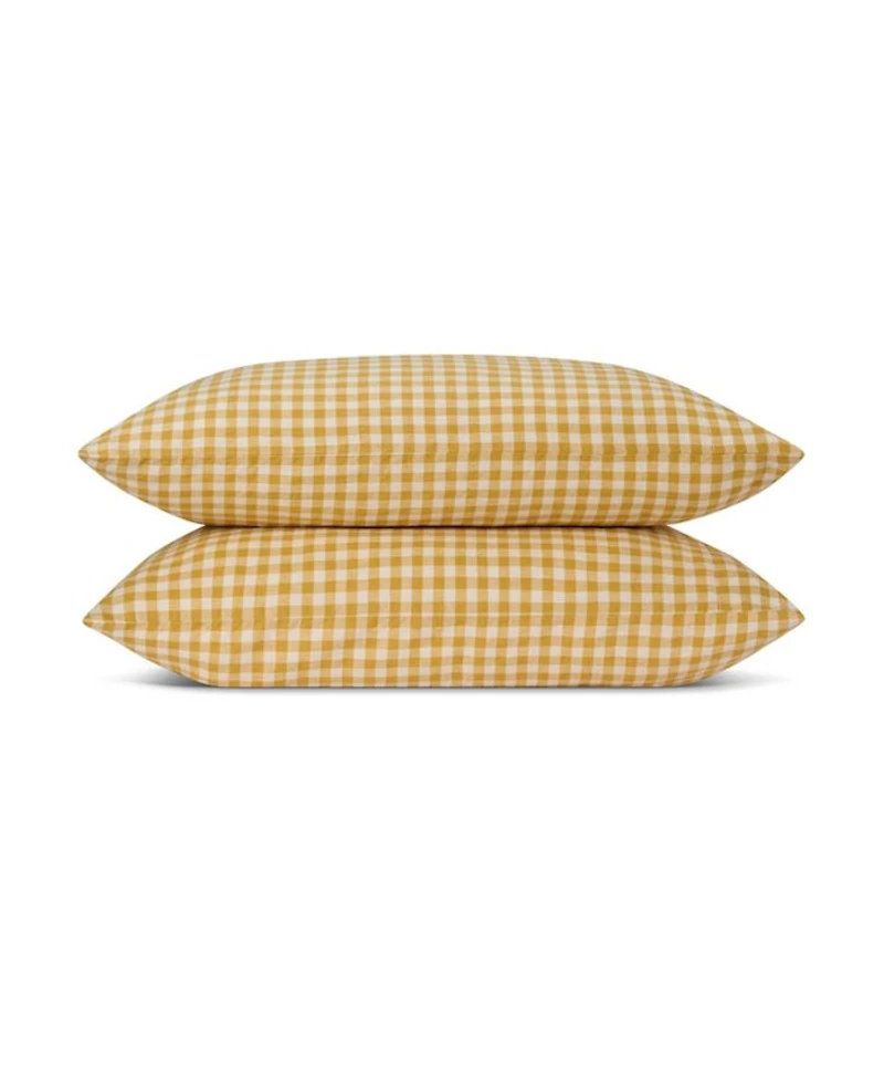 Gingham Linen Blend Pillowcase Pair