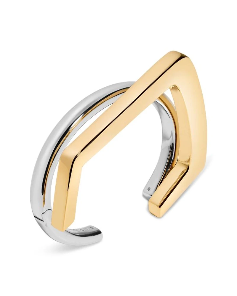 Tina Geometric Double Row Cuff Bracelet