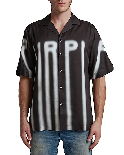 Purple Brand Relaxed Fit Short Sleeve Camp Shirt