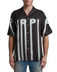 Purple Brand Relaxed Fit Short Sleeve Camp Shirt