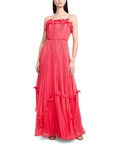 Bcbgmaxazria Shirring Ruffle Gown