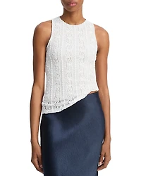 Vince Textured High Neck Shell