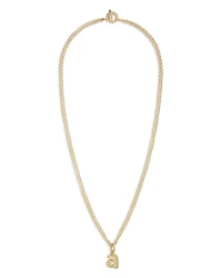 Roxanne Assoulin Puffy Initial Double Chain Pendant Necklace