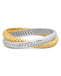 Two-Tone Double Cobra Bracelet