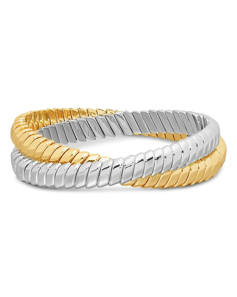 Roxanne Assoulin Two-Tone Double Cobra Bracelet