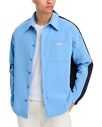 Marni Color Block Boxy Fit Padded Shirt Jacket